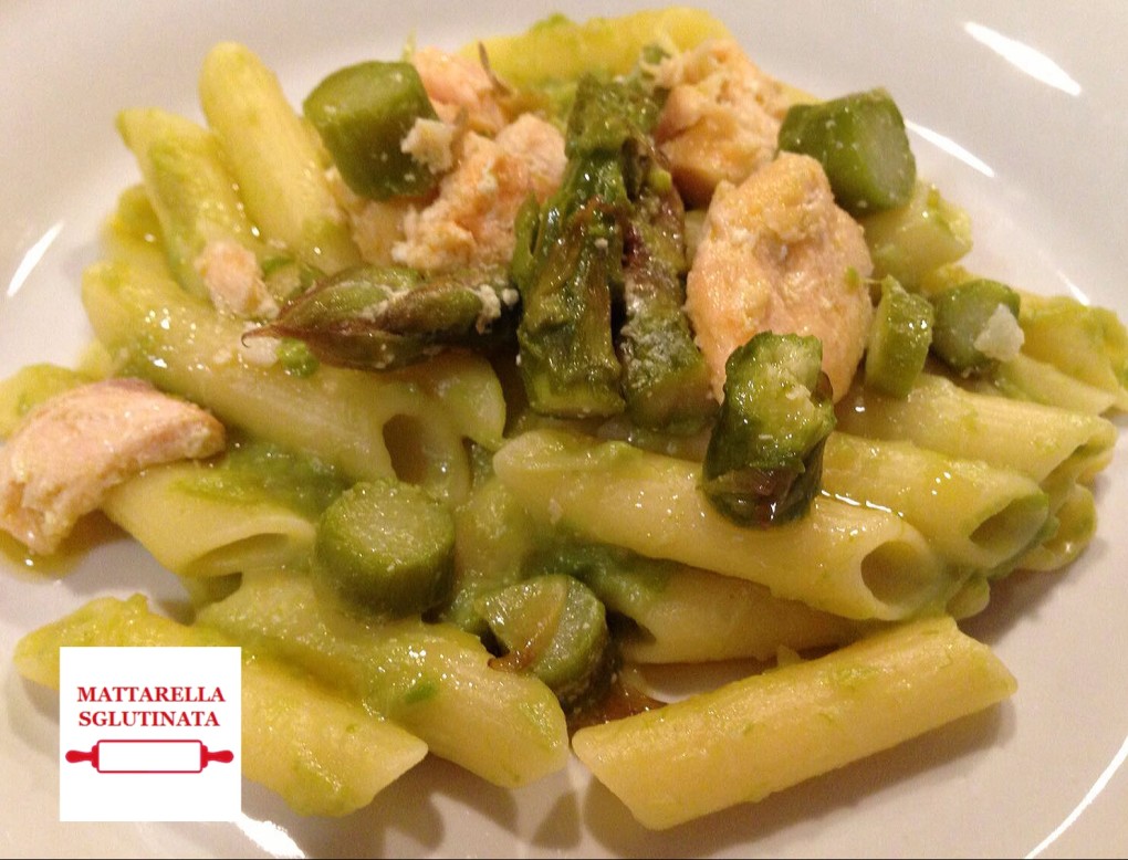 Penne salmone e asparagi